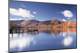 A Jetty at the Edge of Derwent Water in the Lake District National Park-Julian Elliott-Mounted Photographic Print