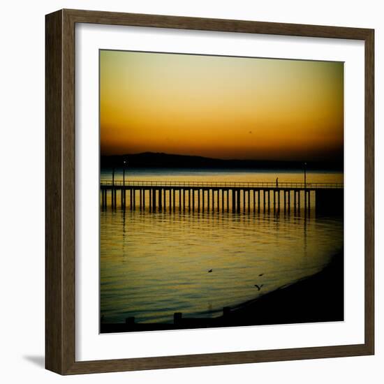 A Jetty with a Figure-Trigger Image-Framed Photographic Print