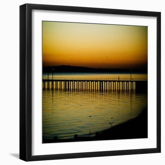 A Jetty with a Figure-Trigger Image-Framed Photographic Print