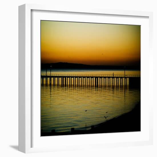 A Jetty with a Figure-Trigger Image-Framed Photographic Print