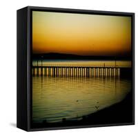A Jetty with a Figure-Trigger Image-Framed Stretched Canvas