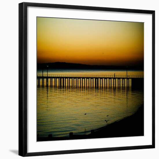 A Jetty with a Figure-Trigger Image-Framed Photographic Print