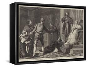 A Jew's Daughter Accused of Witchcraft in the Middle Ages-John Evan Hodgson-Framed Stretched Canvas