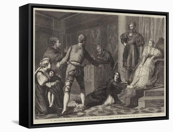 A Jew's Daughter Accused of Witchcraft in the Middle Ages-John Evan Hodgson-Framed Stretched Canvas