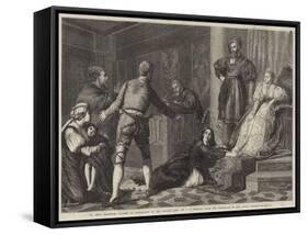 A Jew's Daughter Accused of Witchcraft in the Middle Ages-John Evan Hodgson-Framed Stretched Canvas