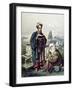 A Jewish Couple at a Cemetery in Constantinople, 1857-null-Framed Giclee Print