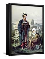 A Jewish Couple at a Cemetery in Constantinople, 1857-null-Framed Stretched Canvas