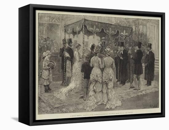 A Jewish Wedding, Marriage of Mr Leopold De Rothschild and Mademoiselle Marie Perugia-Frank Dadd-Framed Stretched Canvas