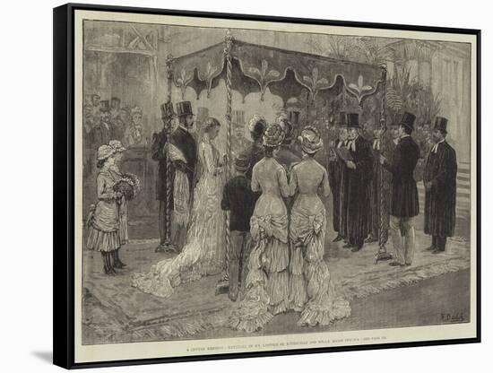 A Jewish Wedding, Marriage of Mr Leopold De Rothschild and Mademoiselle Marie Perugia-Frank Dadd-Framed Stretched Canvas