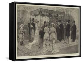 A Jewish Wedding, Marriage of Mr Leopold De Rothschild and Mademoiselle Marie Perugia-Frank Dadd-Framed Stretched Canvas