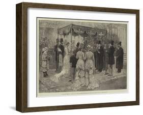 A Jewish Wedding, Marriage of Mr Leopold De Rothschild and Mademoiselle Marie Perugia-Frank Dadd-Framed Giclee Print