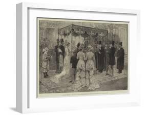 A Jewish Wedding, Marriage of Mr Leopold De Rothschild and Mademoiselle Marie Perugia-Frank Dadd-Framed Giclee Print