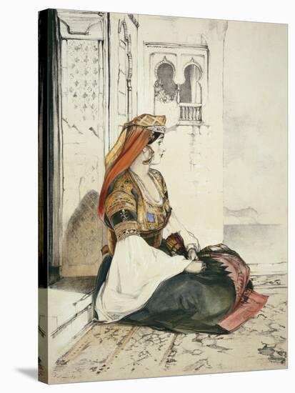 A Jewish Woman of Gibraltar, from 'Sketches of Spain', Engraved by Charles Joseph Hullmandel-John Frederick Lewis-Stretched Canvas