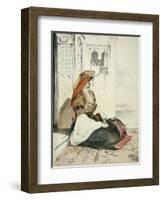 A Jewish Woman of Gibraltar, from 'Sketches of Spain', Engraved by Charles Joseph Hullmandel-John Frederick Lewis-Framed Giclee Print