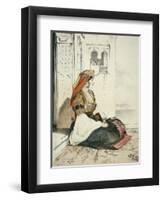 A Jewish Woman of Gibraltar, from 'Sketches of Spain', Engraved by Charles Joseph Hullmandel-John Frederick Lewis-Framed Giclee Print