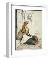 A Jewish Woman of Gibraltar, from 'Sketches of Spain', Engraved by Charles Joseph Hullmandel-John Frederick Lewis-Framed Giclee Print