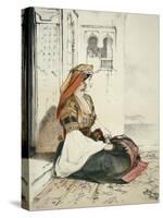 A Jewish Woman of Gibraltar, from 'Sketches of Spain', Engraved by Charles Joseph Hullmandel-John Frederick Lewis-Stretched Canvas