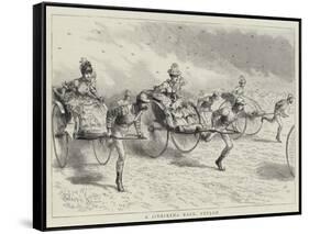 A Jinriksha Race, Ceylon-null-Framed Stretched Canvas