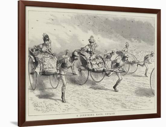 A Jinriksha Race, Ceylon-null-Framed Giclee Print