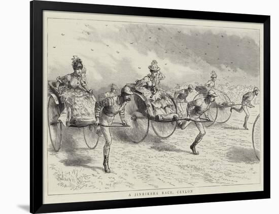 A Jinriksha Race, Ceylon-null-Framed Giclee Print