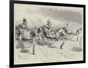 A Jinriksha Race, Ceylon-null-Framed Giclee Print