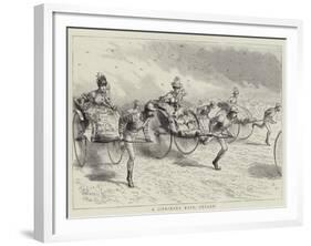 A Jinriksha Race, Ceylon-null-Framed Giclee Print