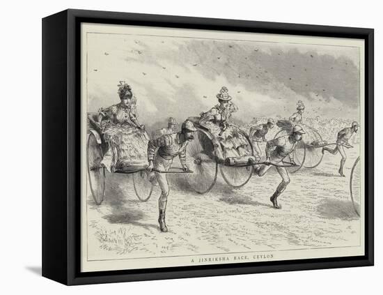 A Jinriksha Race, Ceylon-null-Framed Stretched Canvas