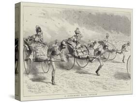 A Jinriksha Race, Ceylon-null-Stretched Canvas