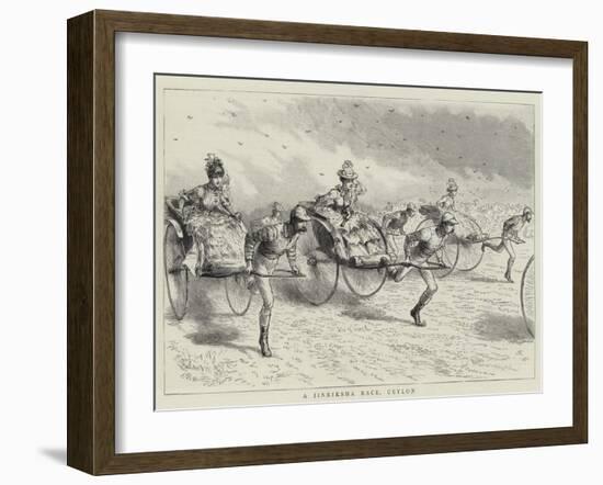 A Jinriksha Race, Ceylon-null-Framed Giclee Print