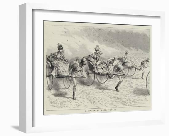 A Jinriksha Race, Ceylon-null-Framed Giclee Print