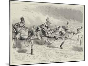 A Jinriksha Race, Ceylon-null-Mounted Giclee Print