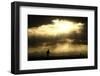 A Jogger Runs at the Foothills of the Canadian Rocky Mountains Near Calgary-Mike Blake-Framed Photographic Print