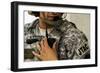 A Joint Terminal Attack Controller Talks on His Radio-null-Framed Photographic Print