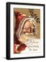 A Jolly Christmas, Genial Santa-null-Framed Art Print