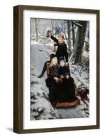 A Jolly Sleigh Ride-Frans De Wilde-Framed Giclee Print