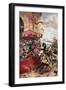 A Joust on London Bridge, 1390-Richard Beavis-Framed Giclee Print