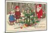 A Joyful Christmas, Children with Santa and Tree-null-Mounted Art Print