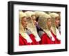 A Judge Yawns While Hong Kong Judges Line up Outside City Hall-null-Framed Photographic Print