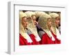 A Judge Yawns While Hong Kong Judges Line up Outside City Hall-null-Framed Photographic Print