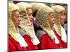 A Judge Yawns While Hong Kong Judges Line up Outside City Hall-null-Mounted Photographic Print