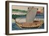 A Junk Gliding Across Suminoye Bay, c18th century, (1925)-Hokusai-Framed Giclee Print