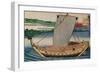 A Junk Gliding Across Suminoye Bay, c18th century, (1925)-Hokusai-Framed Giclee Print