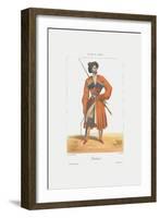 A Kabardin Man (From: Scenes, Paysages, Meurs Et Costumes Du Caucas), 1840-Grigori Grigorievich Gagarin-Framed Giclee Print