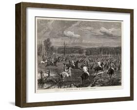 A Kangaroo Hunt in Australia, Driving-null-Framed Giclee Print