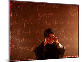 A Kashmiri Girl Sings to Her Class-null-Mounted Photographic Print