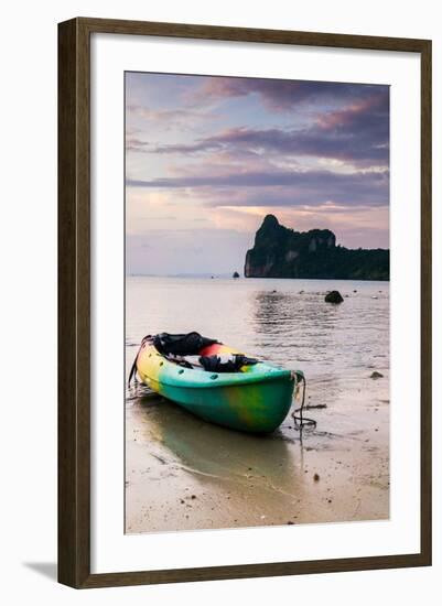 A Kayak On The Shore Of Phi Phi Island At Sunset-Lindsay Daniels-Framed Photographic Print