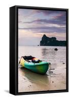 A Kayak On The Shore Of Phi Phi Island At Sunset-Lindsay Daniels-Framed Stretched Canvas