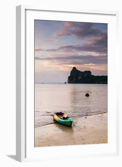 A Kayak On The Shore Of Phi Phi Island At Sunset-Lindsay Daniels-Framed Photographic Print