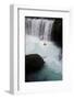 A Kayaker Beneath Spirit Falls on the Little White Salmon River in Washington-Bennett Barthelemy-Framed Photographic Print