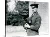 A Keeper Holds a Sloth Bear Cub at London Zoo, August 1921-Frederick William Bond-Stretched Canvas